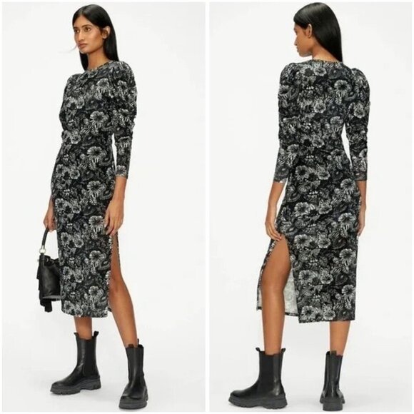 NEW Ted Baker Alicah Devore Velour Midi Dress $285 - Picture 1 of 13